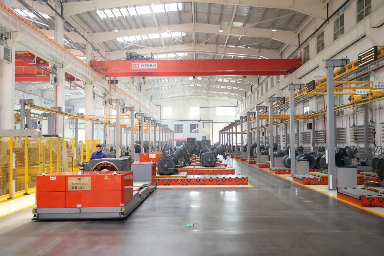 高压电机数字扮装配车间